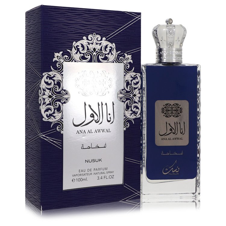 Ana Al Awwal Blue Cologne By Nusuk Eau De Parfum Spray for Men 3.4 oz