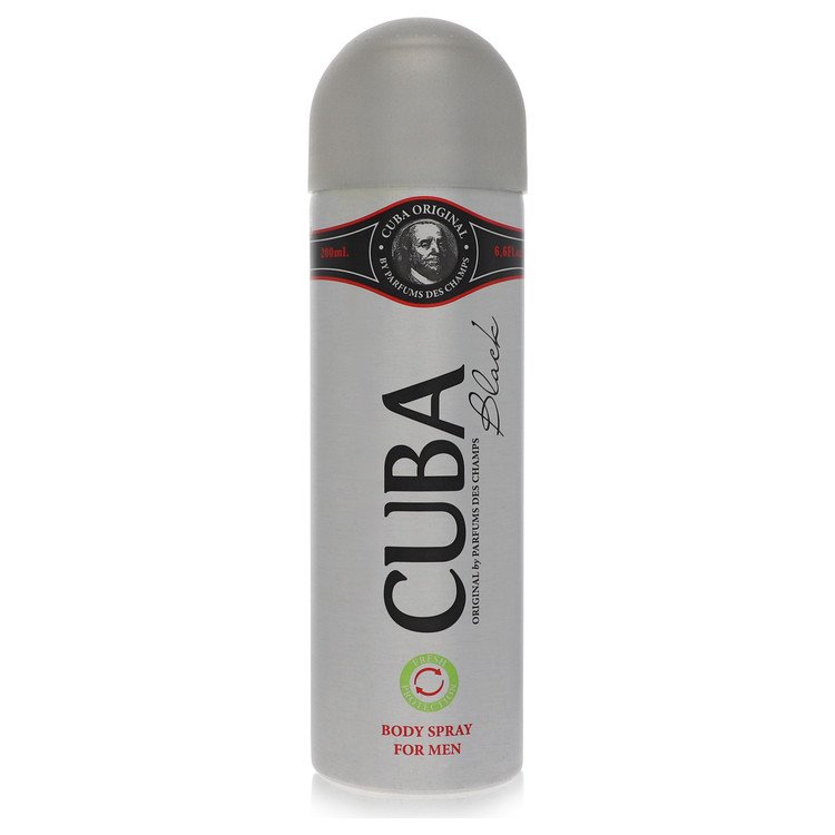 Cuba Black Body Spray By Fragluxe for Men 6.6 oz