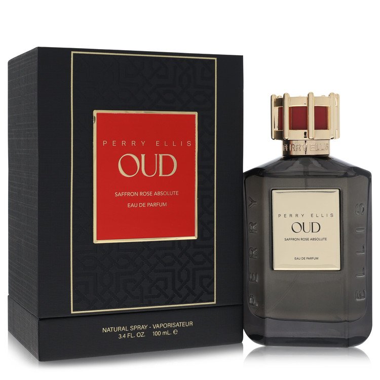 Perry Ellis Oud Saffron Rose Absolute Eau De Parfum Spray By Perry Ellis for Women 3.4 oz