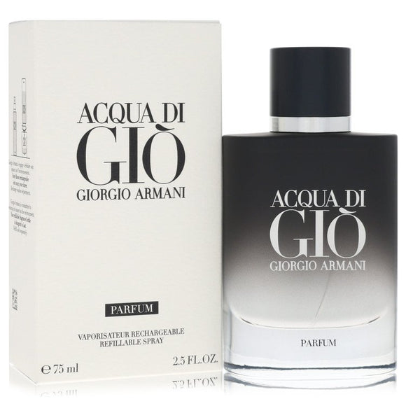 Acqua Di Gio Parfum Refillable Spray By Giorgio Armani for Men 2.5 oz