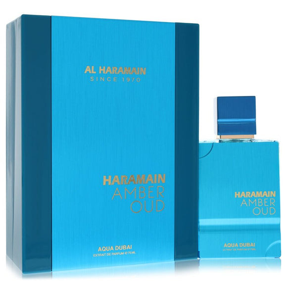 Al Haramain Amber Oud Aqua Dubai Extrait De Parfum Spray By Al Haramain for Men 2.53 oz