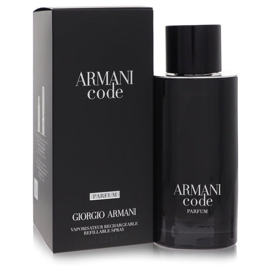 Armani Code Parfum Spray Relillable By Giorgio Armani for Men 4.2 oz