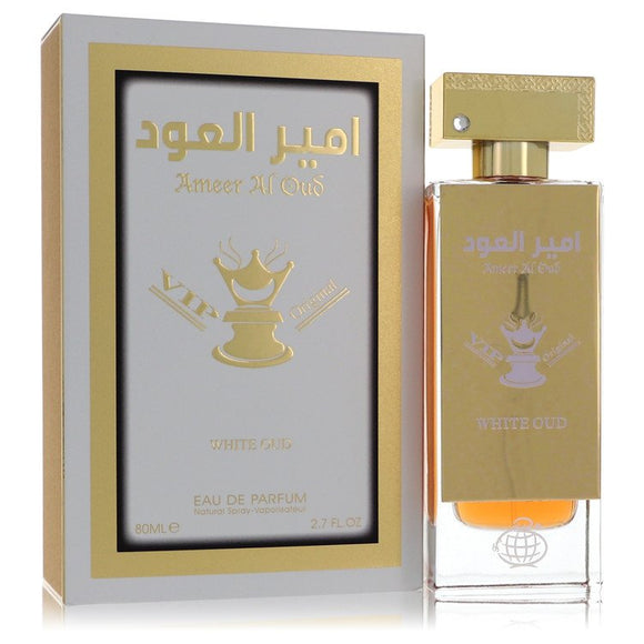 Ameer Al Oud Vip Original White Oud Eau De Parfum Spray (Unisex) By Fragrance World for Men 2.7 oz