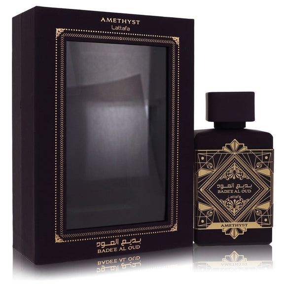 Amethyst Badee Al Oud Eau De Parfum Spray (Unisex) By Lattafa for Women 3.4 oz