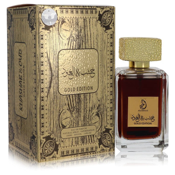 Arabiyat Khashab & Oud Gold Edition Cologne By My Perfumes Eau De Parfum Spray (Unisex) for Men 3.4 oz