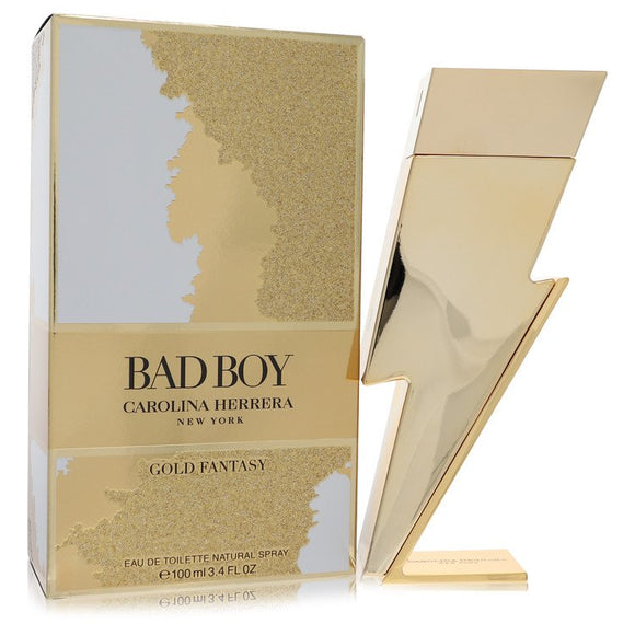 Bad Boy Gold Fantasy Eau De Toilette Spray By Carolina Herrera for Men 3.4 oz