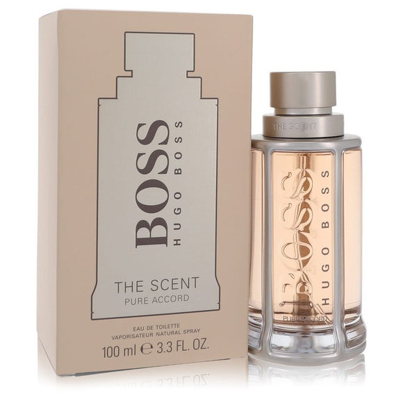Boss The Scent Pure Accord Eau De Toilette Spray By Hugo Boss for Men 3.3 oz