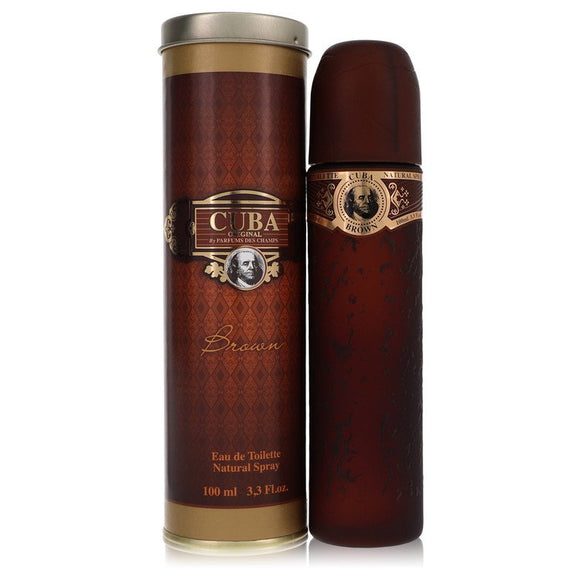 Cuba Brown Eau De Toilette Spray By Fragluxe for Men 3.4 oz