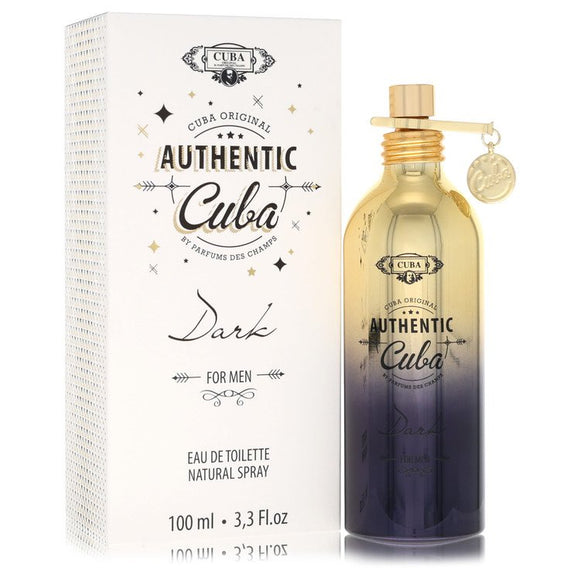 Cuba Authentic Dark Eau De Toilette Spray By Fragluxe for Men 3.3 oz