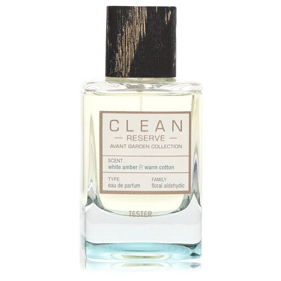 Clean Reserve White Amber & Warm Cotton Cologne By Clean Eau De Parfum Spray (Unisex Tester) for Men 3.4 oz