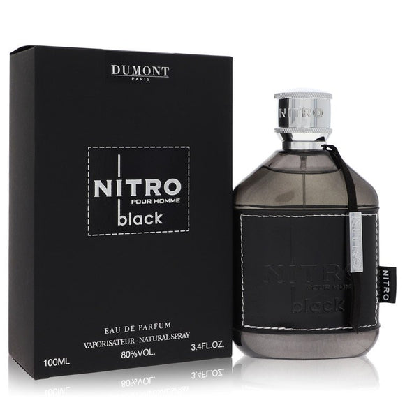 Dumont Nitro Black Cologne By Dumont Paris Eau De Parfum Spray for Men 3.4 oz