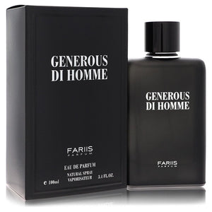 Fariis Generous Di Homme Cologne By Fariis Parfum Eau De Parfum Spray for Men 3.4 oz