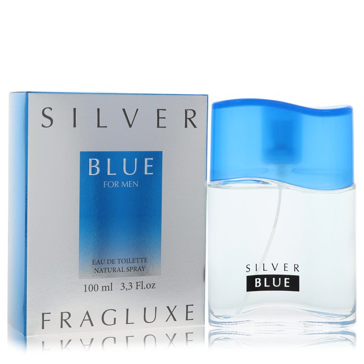 Fragluxe Silver Blue Eau De Toilette Spray By Fragluxe for Men 3.3 oz