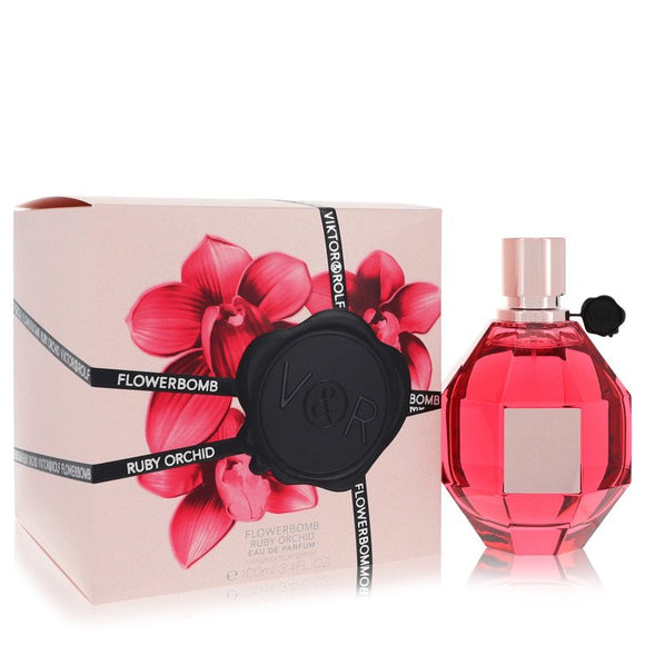 Flowerbomb Ruby Orchid Perfume By Viktor & Rolf Eau De Parfum Spray for Women 3.4 oz