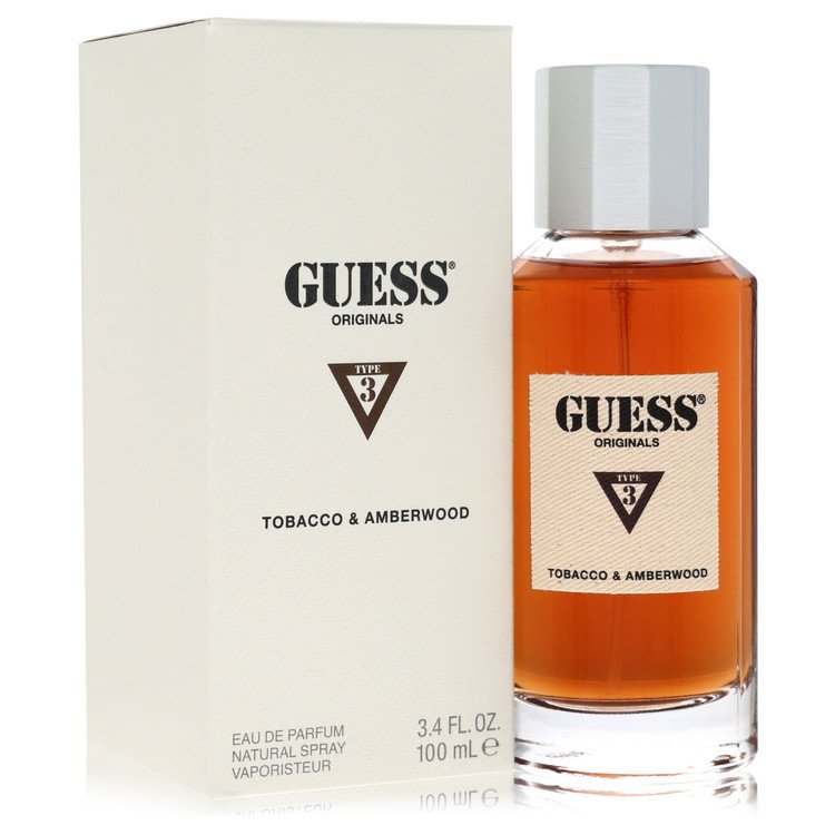 Guess Originals Type 3 Tabacco & Amberwood Eau De Parfum Spray By Guess for Men 3.4 oz