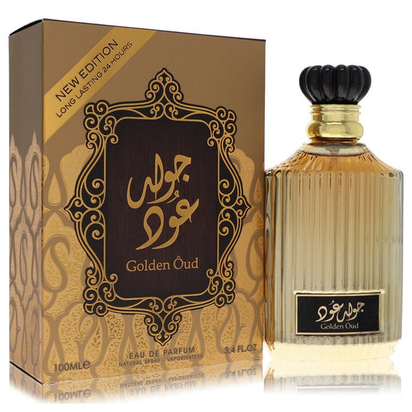 Lattafa Asdaaf Golden Oud Cologne By Lattafa Eau De Parfum Spray (Unisex) for Men 3.4 oz