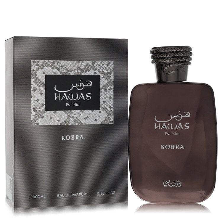 Hawas Kobra Eau De Parfum Spray By Rasasi for Men 3.38 oz