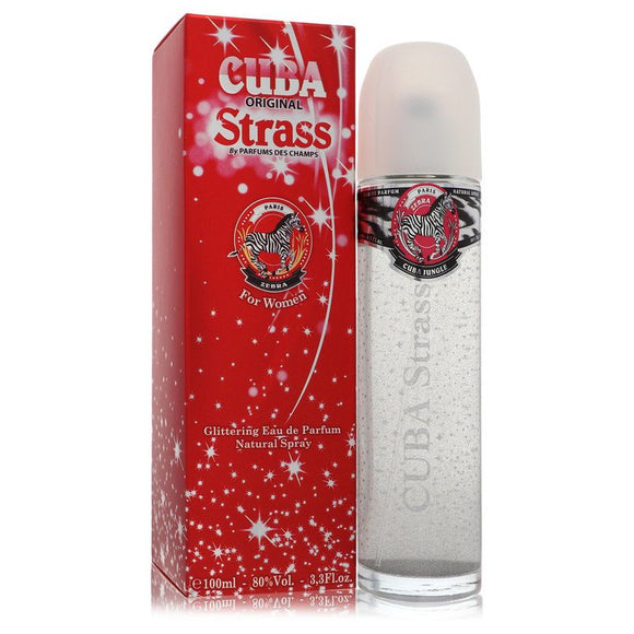 Cuba Strass Zebra Eau De Parfum Spray By Fragluxe for Women 3.4 oz