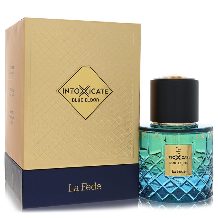 Khadlaj La Fede Intoxicate Blue Elixir Eau De Parfum Spray By Khadlaj for Men 3.4 oz