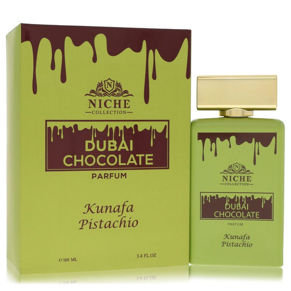 Khalis Niche Dubai Chocolate Kunafa Pistachio Parfum Spray By Khalis for Men 3.4 oz
