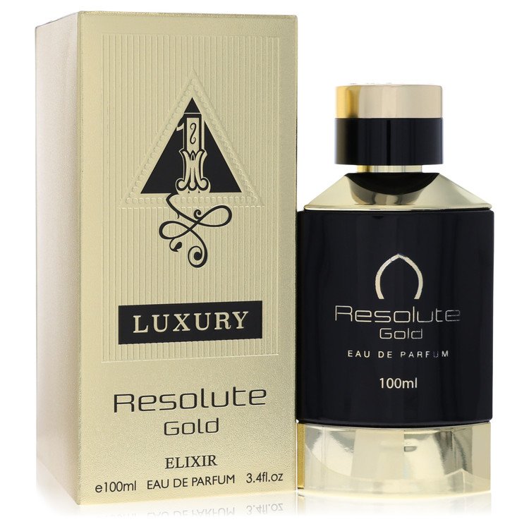 Khalis Resolute Gold Elixir Luxury Collection Eau De Parfum Spray By Khalis 3.4 oz for Men