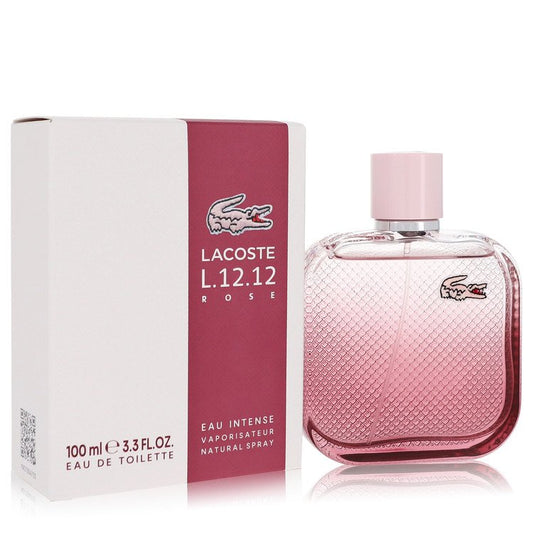 Lacoste Eau De Lacoste L.12.12 Rose Eau Intense Eau De Toilette Spray By Lacoste for Women 3.3 oz