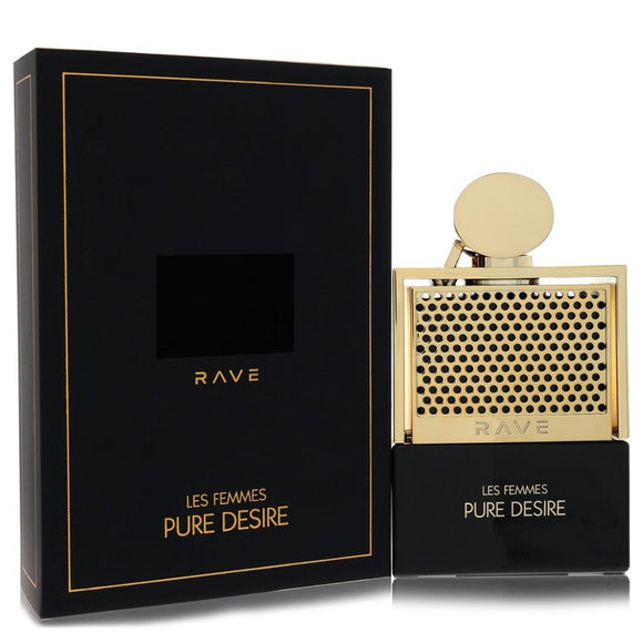 Lattafa Rave Pure Desire Gold Eau De Parfum Spray By Lattafa for Women 3.4 oz