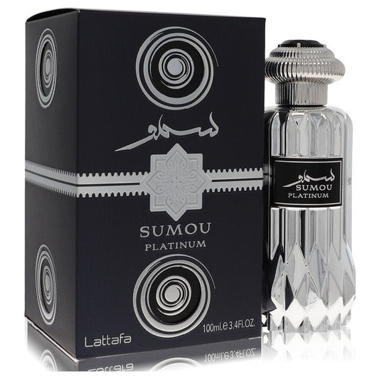 Lattafa Sumou Platinum Cologne By Lattafa Eau De Parfum Spray (Unisex) for Men 3.4 oz