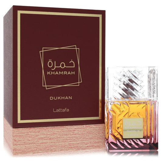 Lattafa Khamrah Dukhan Eau De Parfum Spray (Unisex) By Lattafa for Men 3.4 oz