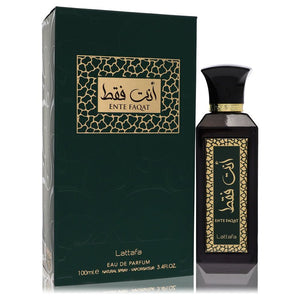 Lattafa Ente Faqat Cologne By Lattafa Eau De Parfum Spray (Unisex) for Men 3.4 oz