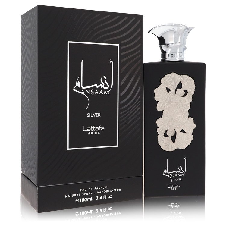 Lattafa Pride Ansaam Silver Perfume By Lattafa Eau De Parfum Spray (Unisex) for Women 3.4 oz