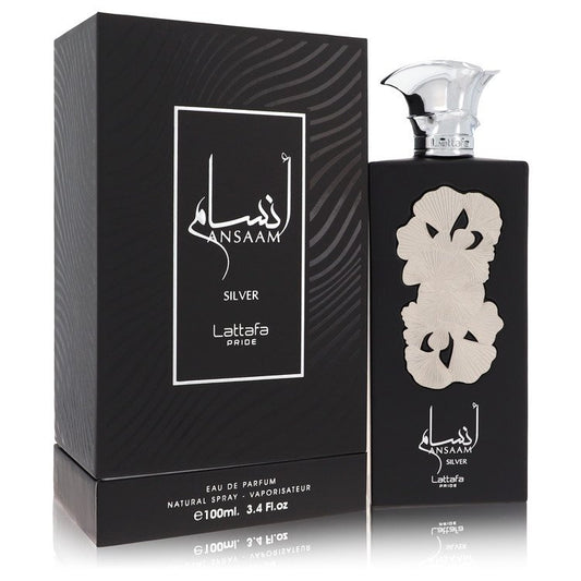 Lattafa Pride Ansaam Silver Perfume By Lattafa Eau De Parfum Spray (Unisex) for Women 3.4 oz