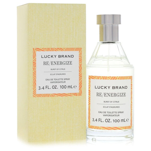 Lucky Brand Re/eneergize Eau De Toilette Spray By Paco Rabanne for Men 3.4 oz