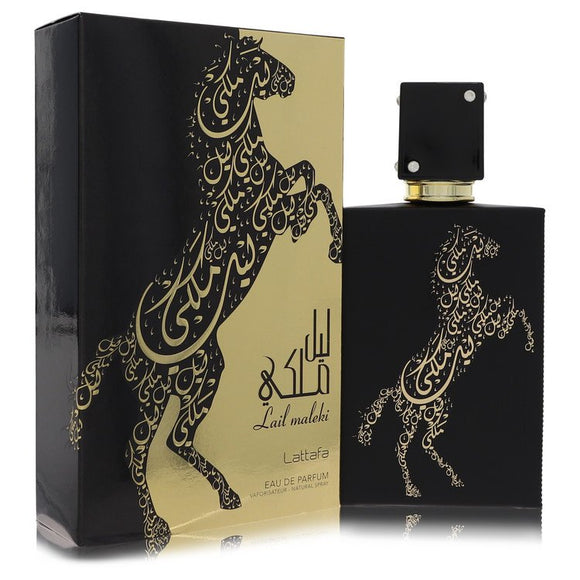 Lattafa Lail Maleki Cologne By Lattafa Eau De Parfum Spray (Unisex) for Men 3.4 oz