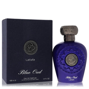Lattafa Blue Oud Cologne By Lattafa Eau De Parfum Spray (Unisex) for Men 3.4 oz