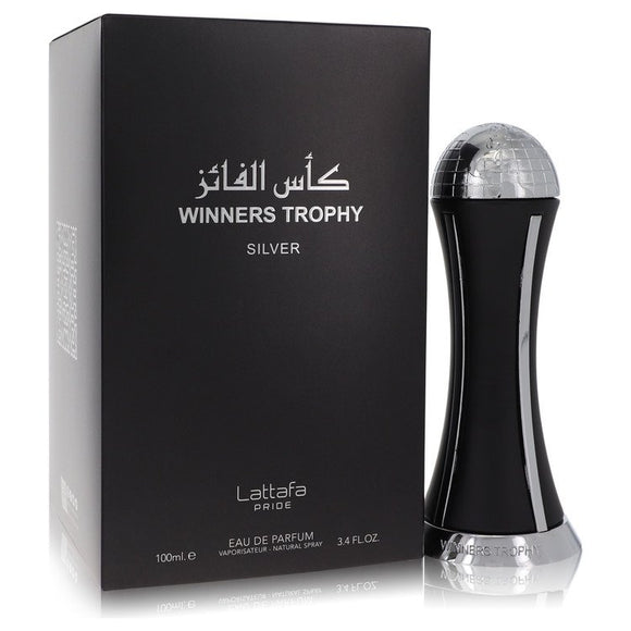 Lattafa Pride Winners Trophy Silver Cologne By Lattafa Eau De Parfum Spray for Men 3.4 oz