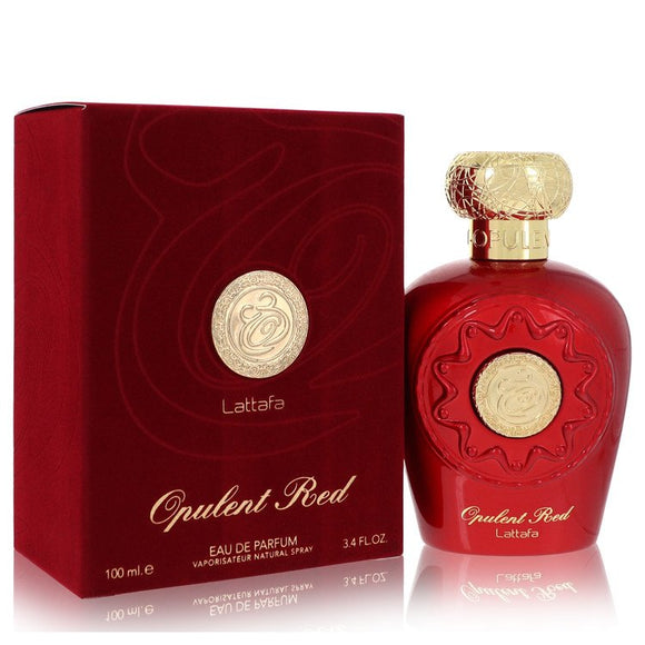 Lattafa Opulent Red Eau De Parfum Spray By Lattafa for Women 3.4 oz