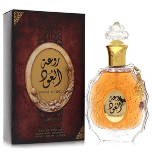 Lattafa Rouat Al Oud Cologne By Lattafa Eau De Parfum Spray (Unisex) for Men 3.4 oz