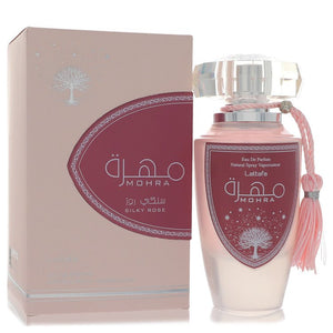 Lattafa Mohra Silky Rose Perfume By Lattafa Eau De Parfum Spray for Women 3.4 oz