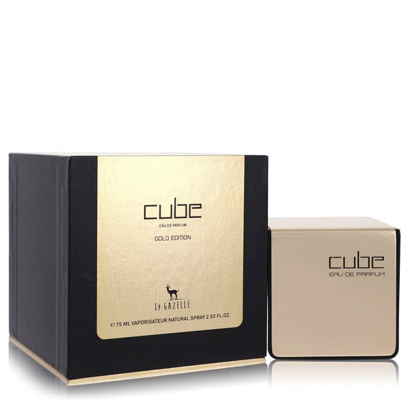 Le Gazelle Cube Gold Edition Cologne By Le Gazelle Eau De Parfum Spray for Men 2.53 oz