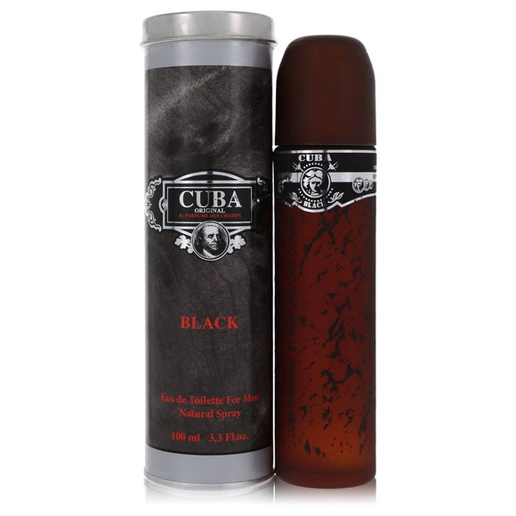 Cuba Black Eau De Toilette Spray By Fragluxe for Men 3.4 oz
