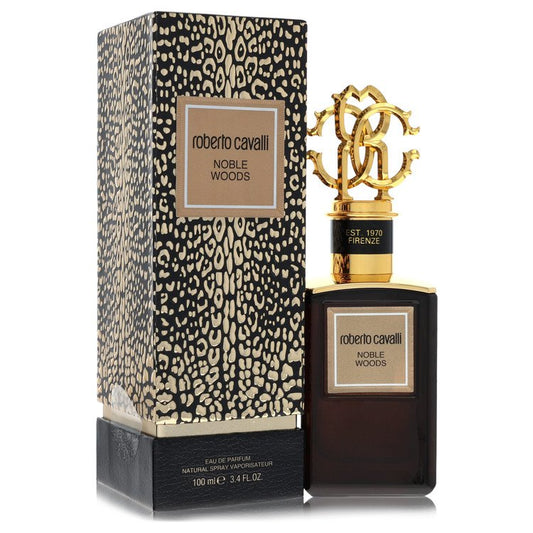 Noble Woods Eau De Parfum Spray By Roberto Cavalli for Men 3.4 oz