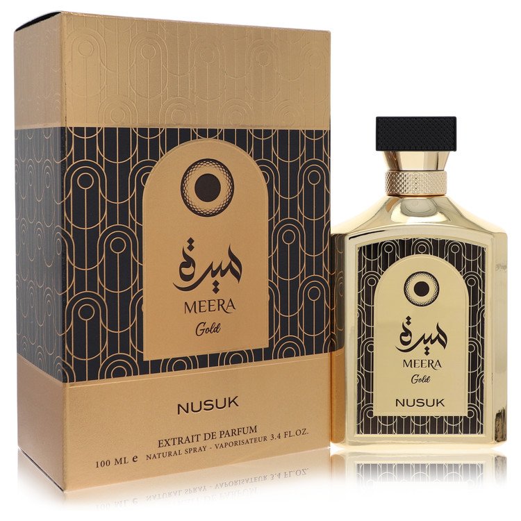 Nusuk Meera Gold Cologne By Nusuk Extrait De Parfum Spray (Unisex) for Men 3.4 oz