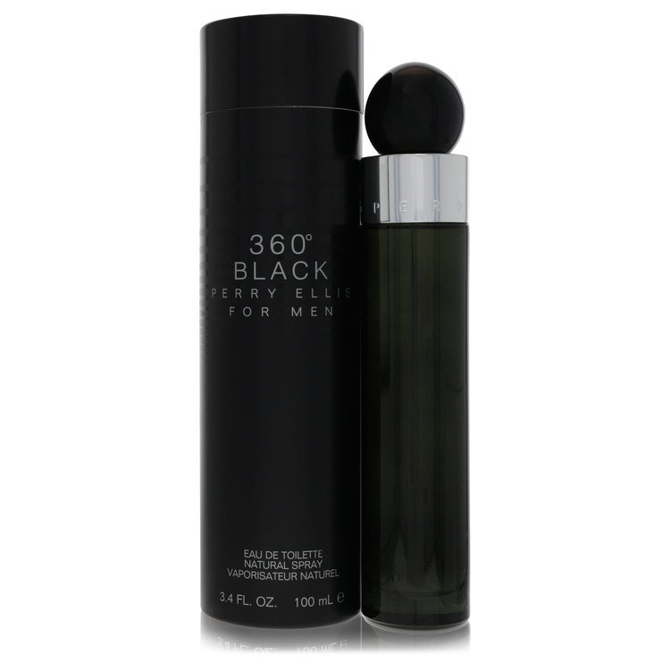 Perry Ellis 360 Black Eau De Toilette Spray By Perry Ellis for Men 3.4 oz
