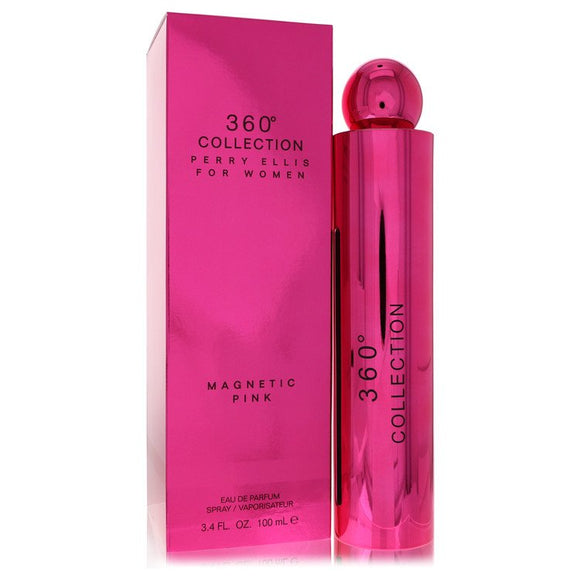 Perry Ellis 360 Collection Magnetic Pink Perfume By Perry Ellis Eau De Parfum Spray for Women 3.4 oz