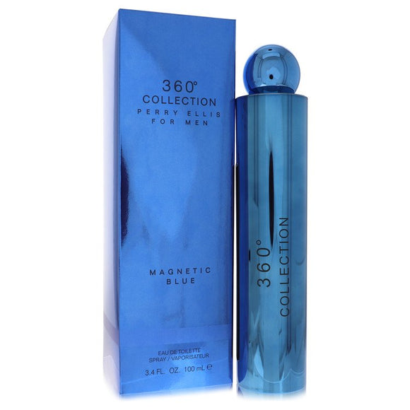 Perry Ellis 360 Collection Magnetic Blue Cologne By Perry Ellis Eau De Toilette Spray for Men 3.4 oz