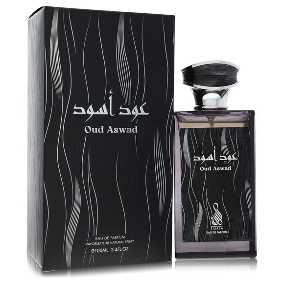 Risala Oud Aswad Eau De Parfum Spray By Risala for Men 3.4 oz