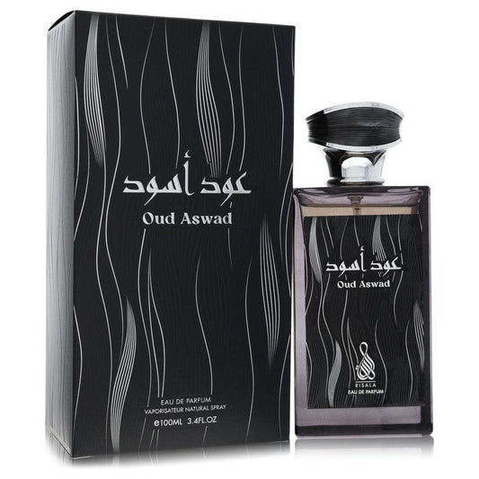 Risala Oud Aswad Eau De Parfum Spray By Risala for Men 3.4 oz