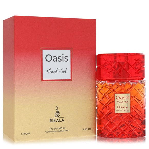 Risala Oasis Floral Oud Eau De Parfum Spray By Risala for Women 3.4 oz
