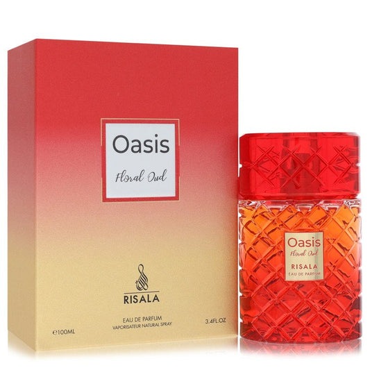 Risala Oasis Floral Oud Eau De Parfum Spray By Risala for Women 3.4 oz